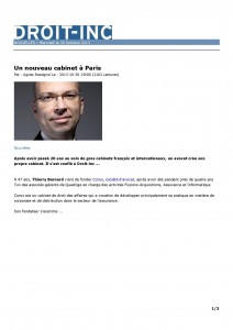 DROIT-INC. - Un nouveau cabinet à Paris - 30.10.13- 1